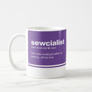 Sewcialist Funny Sewing Modern Typography Coffee Mug