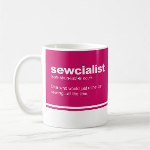 Sewcialist Funny Sewing Modern Typography Coffee Mug