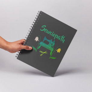 Sewciopath Funny Quote in Green-Sewing Machine Planner
