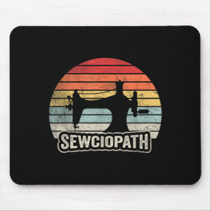 Sewciopath Funny Sewing Quilting Retro Vintage Mouse Pad