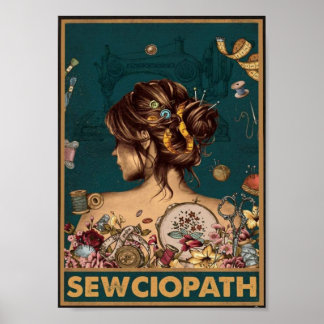 Sewciopath vintage poster