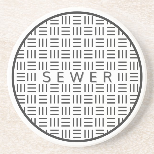 Sewer Manhole Lid Coaster (Front)