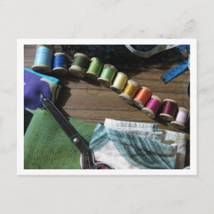 Sewing A Rainbow Postcard