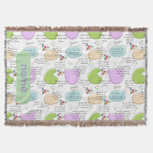 Sewing Affirmations for Crafters/ Sewing Quotes Throw Blanket