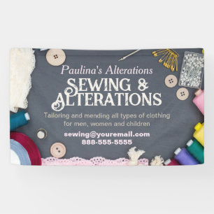 Sewing Alterations Seamstress Banner