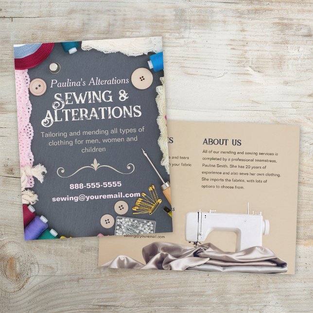 Sewing Alterations Services Flyer Postcard (Creator Uploaded)