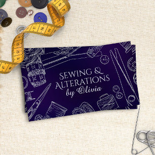 Sewing and Alterations - Line Art Business Card