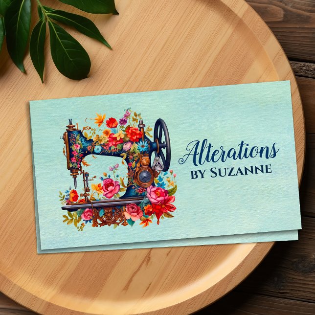 Sewing and Alterations - Vintage Illustration Business Card (Creator Uploaded)