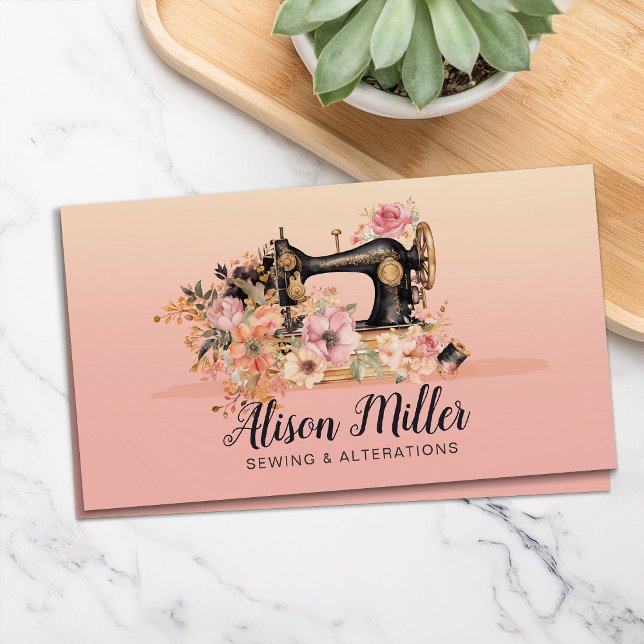 Sewing and Alterations - Vintage Style Art Business Card (Creator Uploaded)