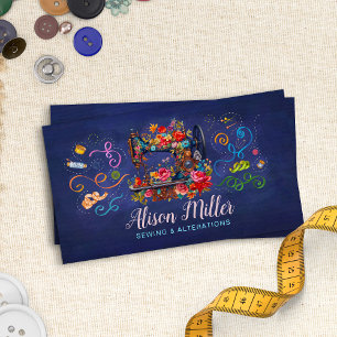 Sewing and Alterations - Vintage Style Art Business Card