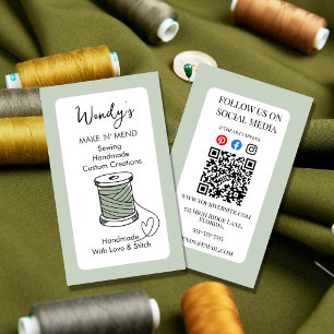 Sewing Business Card Handmade Sewing & Custom