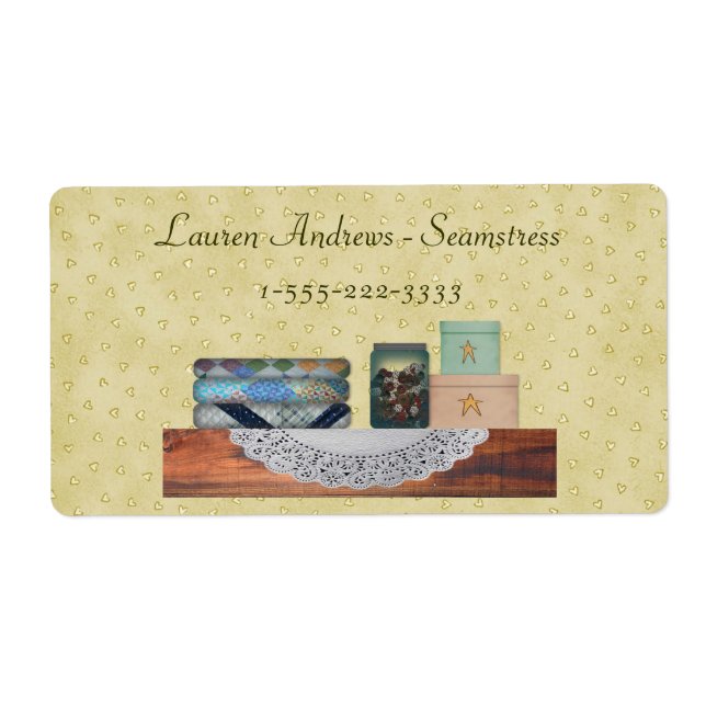 Sewing Business Label (Front)