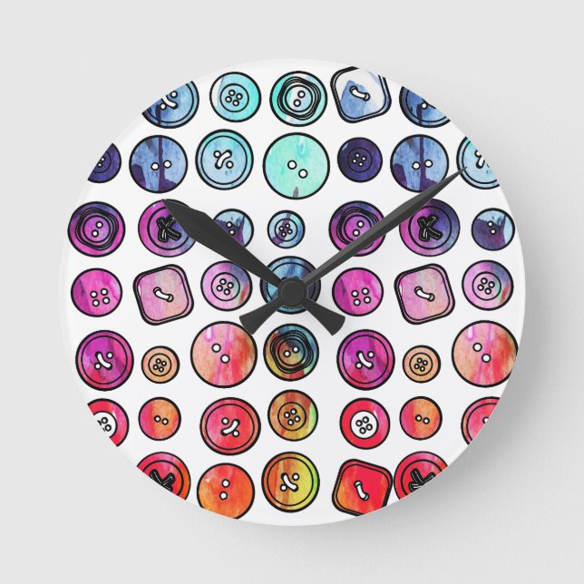 Sewing Button Clock (Front)