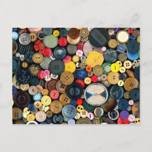Sewing - Buttons - Bunch of Buttons Postcard