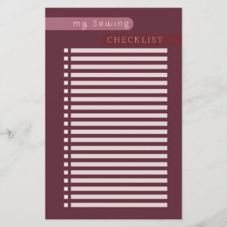 sewing checklist eggplant