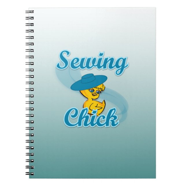 Sewing Chick #3 Spiral Notebook (Front)