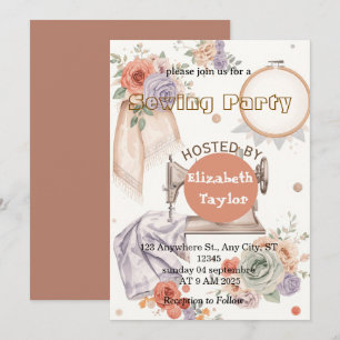 Sewing Club Party Invitation – Creative Stitching
