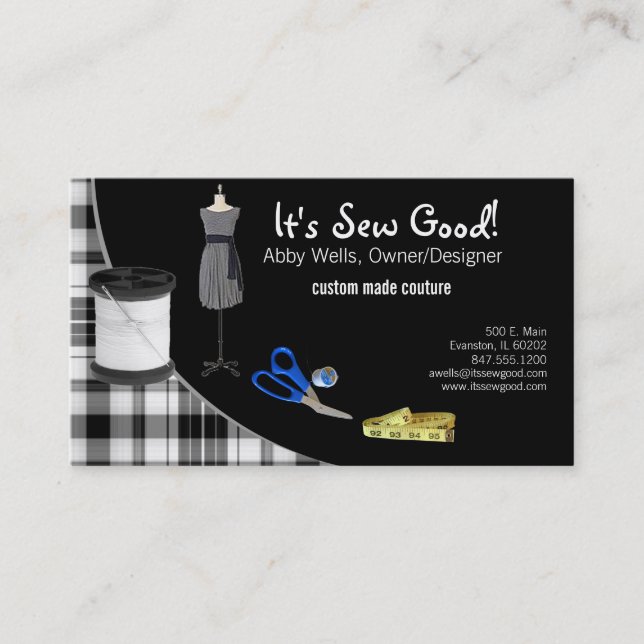 sewing couture business card (Front)