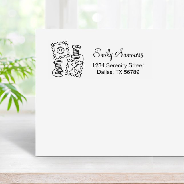 Sewing Craft Hobby Address Rubber Stamp (Creator Uploaded)