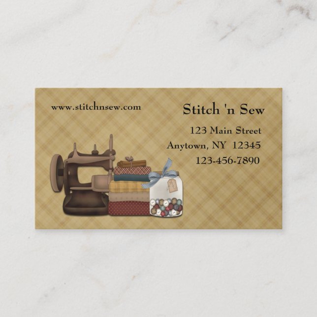 Sewing Crafts Business Card (Front)