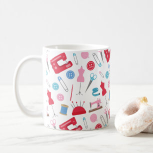 Sewing & Crafty Themed Vintage Colours Coffee Mug