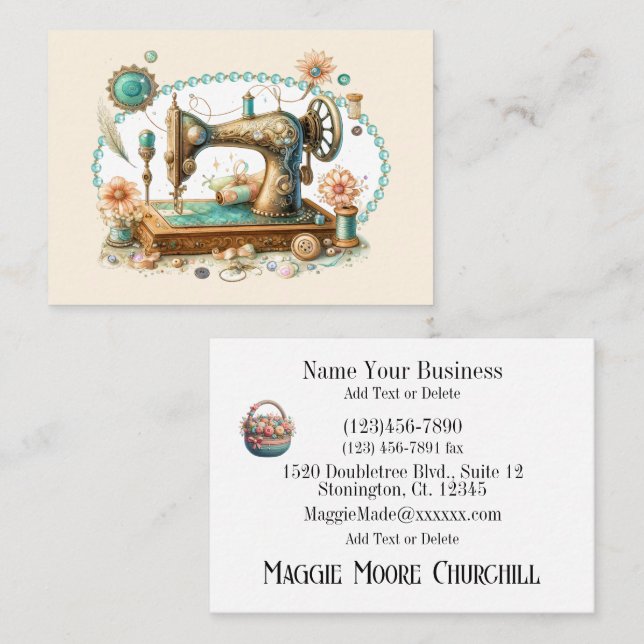 Sewing, Crochet, Quilting Business Card (Front/Back)