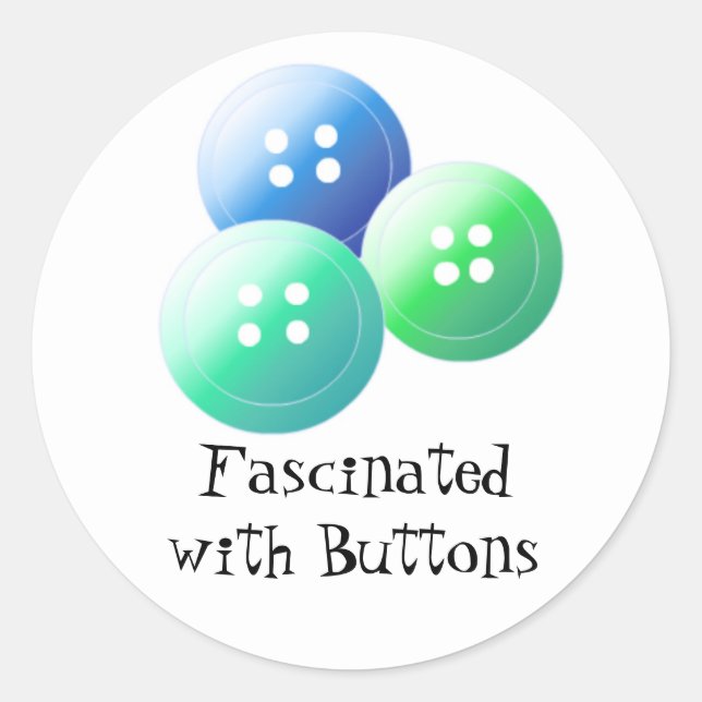 Sewing Design Classic Round Sticker (Front)