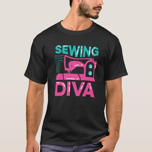 Sewing Diva Singer Or Performer   T-Shirt (Front)