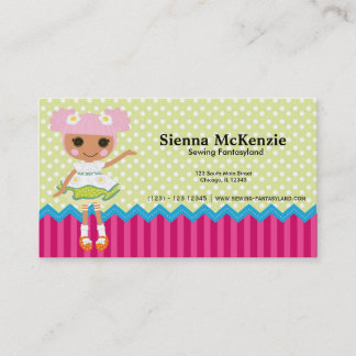 Sewing doll business card