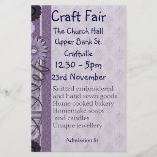 Sewing, Embroidery and Decorative Crafts Fair Flye Flyer