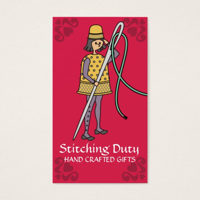 Sewing embroidery thimble needle thread soldier (Front)