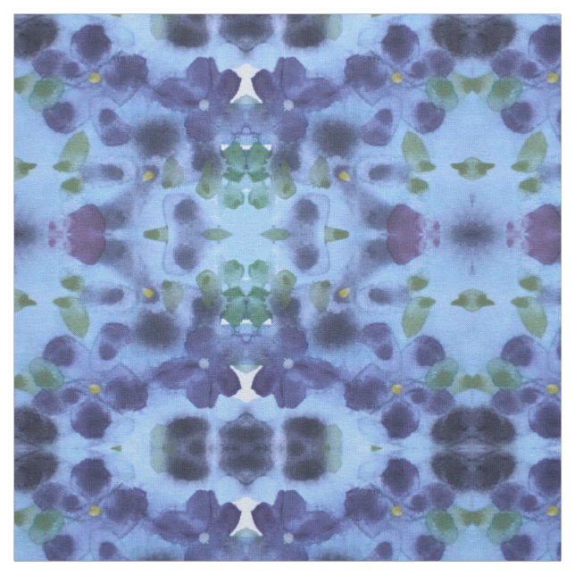 Sewing Fabric in Purple Plum Navy Watercolour (Swatch)