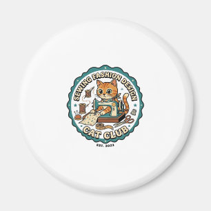 Sewing Fashion Design Cat Cat Lover Gift - Sewing Magnet