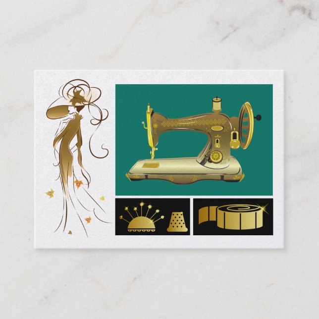 Sewing  / Fashion / Seamstress Business Card (Front)