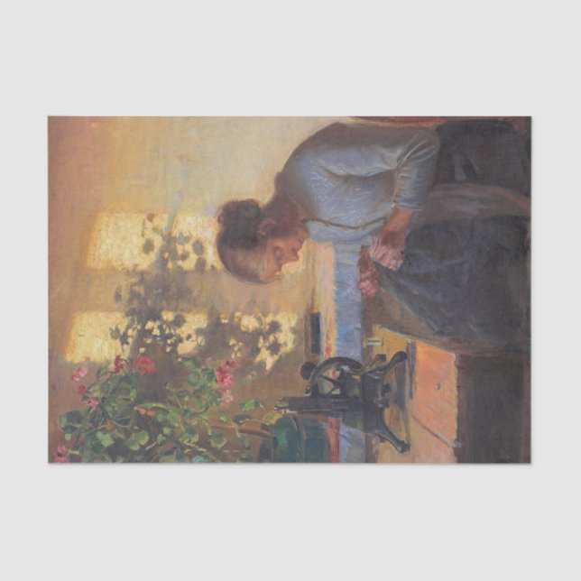 Sewing Fisherman's Wife by Anna Archer Tissue Paper (Front)