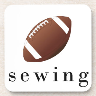 Sewing Football Funny Hilarious T-Shirt Coaster