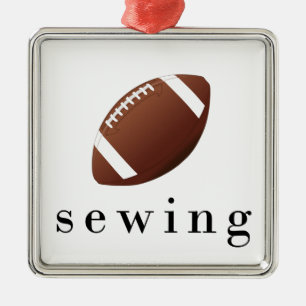 Sewing Football Funny Hilarious T-Shirt Metal Tree Decoration