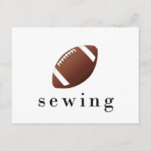 Sewing Football Funny Hilarious T-Shirt Postcard