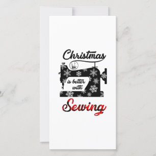 Sewing Gift   Christmas Is Better With Sewing Thank You Card