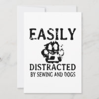 Sewing Gift | Easily Distracted By Sewing & Dog