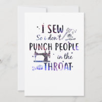 Sewing Gift | I Sew So I Don't Punch People