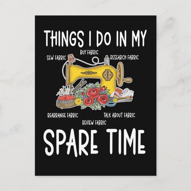 Sewing Humor Funny Quilting Quote Postcard (Front)