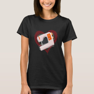 Sewing I Heart I Sewing Needle Embroidery Tailor T-Shirt
