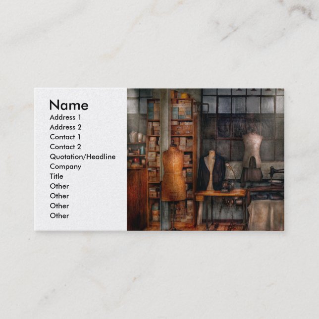 Sewing - Inudstrial - Quality Linens Business Card (Front)