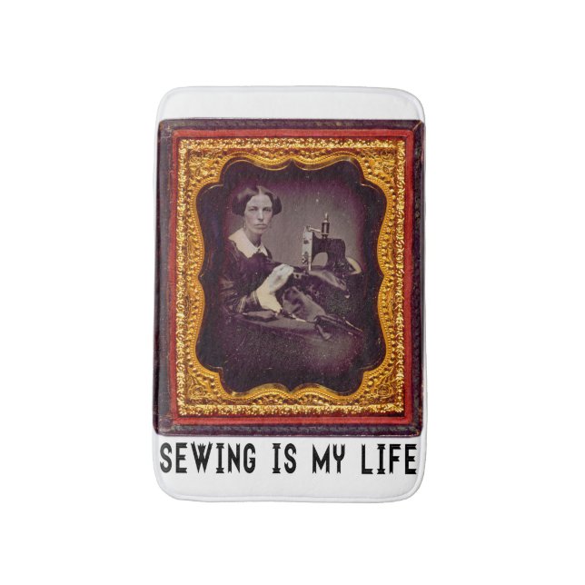 Sewing Is My Life Bath Mat (Front Vertical)