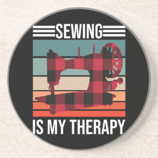Sewing Is My Therapy Coaster