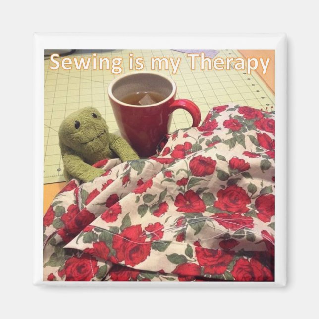 Sewing Is My Therapy Magnet (Front)