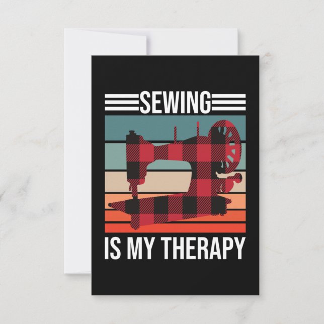Sewing Is My Therapy Thank You Card (Front)