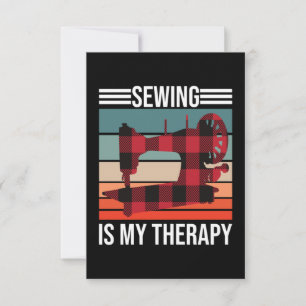 Sewing Is My Therapy Thank You Card