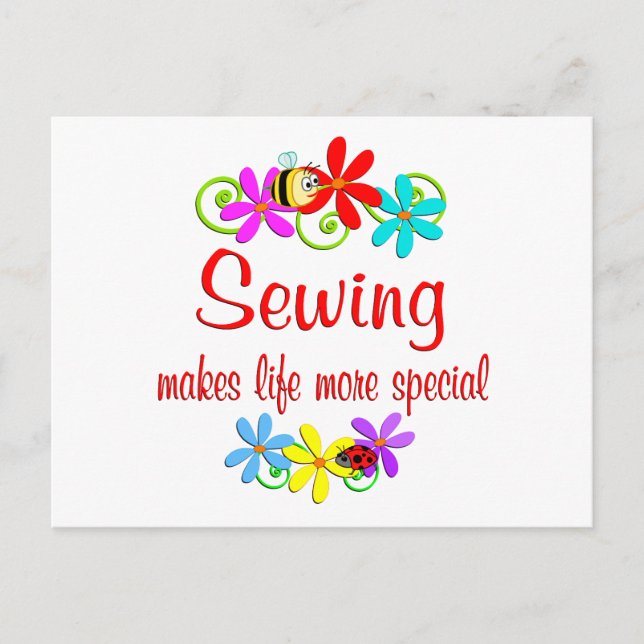 Sewing is Special Postcard (Front)